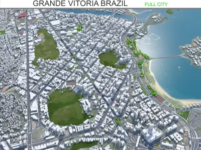 Grande Vitoria Brazil 70km Low-poly 3D model