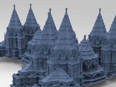 Angelic Cathedral High Rise Mass structure 4 3D model