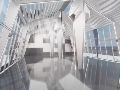 3D Futuristic Interior 3D model