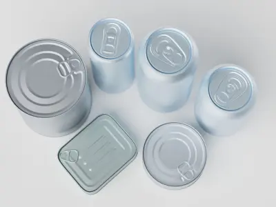  Aluminum &amp;amp; Tin Cans Bundle - Beverage and Food Containers 