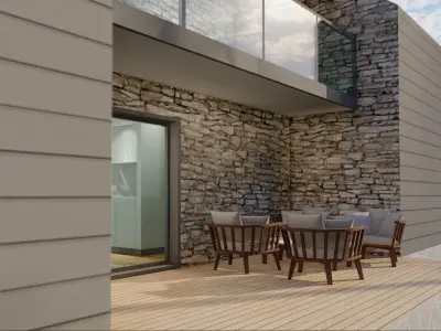 Modern A-Frame House Bungalow Exterior 3D model