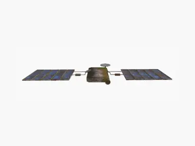 Satellite I11 Destroyed - SciFi Space Design Low-poly 3D model