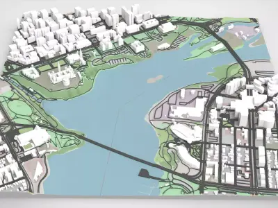 Cityscape Ottawa Canada 3D model