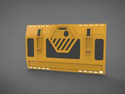 sci-fi wall architect kitbash 1 3D print model