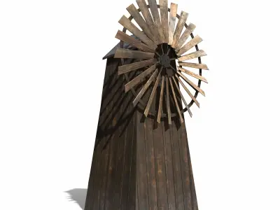 Windmill - Slav Architecture Low-poly 3D model