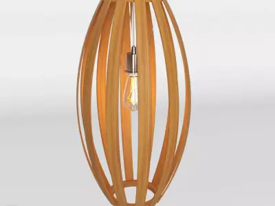 Bentwood Barrel Pendant by West Elm  3D model