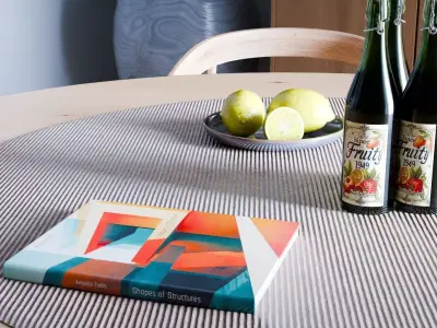 White Apartment Interior Scene 3D model