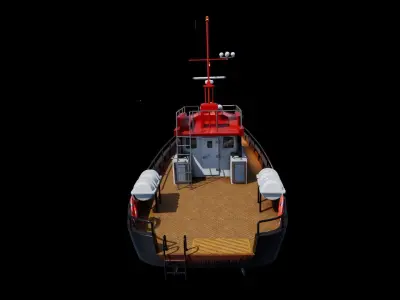 Ship patrol boat 3D model