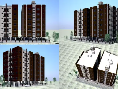 Residential Day View 3D model