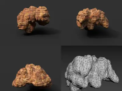 Low poly Desert Cave Modular Exterior Pack Low-poly 3D model