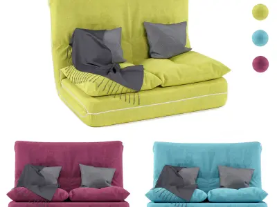 Merax Foldable Floor Couch Sofa 3D model