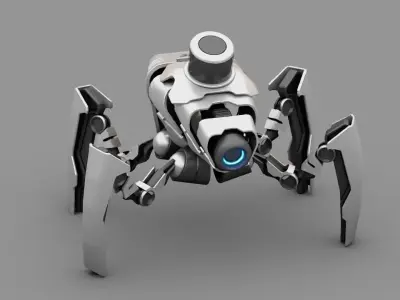 Spider Droid  rigged character 3D model get