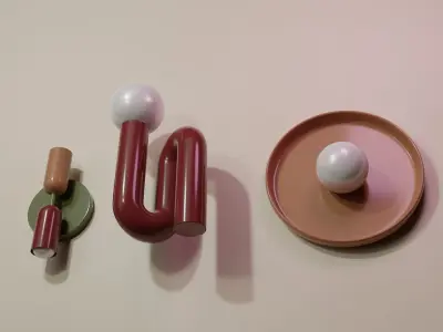 Customizable 3D Feature Wall Light Model 3D model