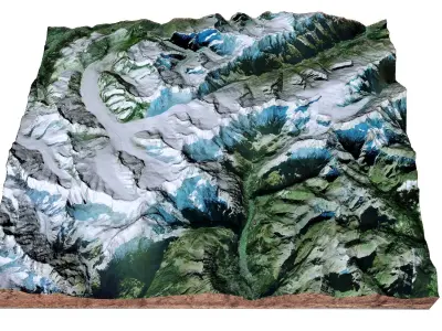 The Mittaghorn Bernese Alps Switzerland 3D model