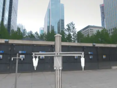 Wood Electricity Poles - Object 009 Low-poly 3D model