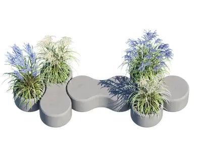 Unity modular seating 3D model