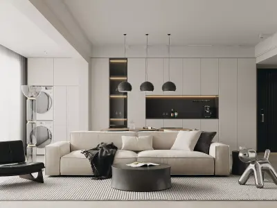 apartment interior scenes    3D model 6
