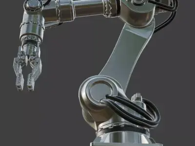Industrial Robotic Arm 3D Model 3D model