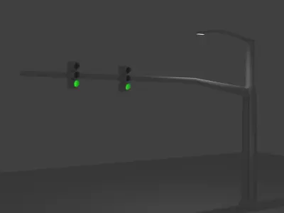 Traffic Light Free low-poly 3D model