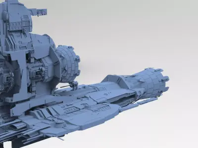 Sci-Fi Droid Canon ship 2  3D model