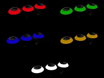 Bluetooth Bulb Light with controller  Low-poly 3D model