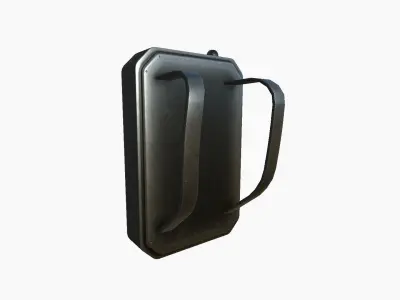 SciFi Backpack I01 Dark Metal - Fashion Character Design Low-poly 3D model