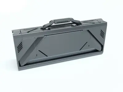 Sci-Fi Storage Box Case High-poly 3D model