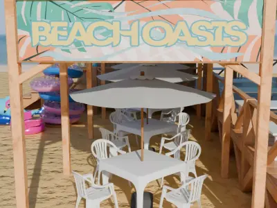 beachside clubhouse 3D model