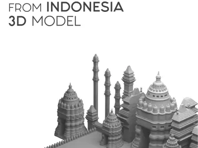 Prambanan Temple From Indonesia 3D model
