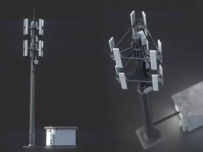 CELL SITE Low-poly 3D model