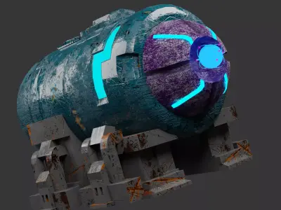 Vanguard Photon Blaster - Sci-Fi Laser Weapon Low-poly 3D model