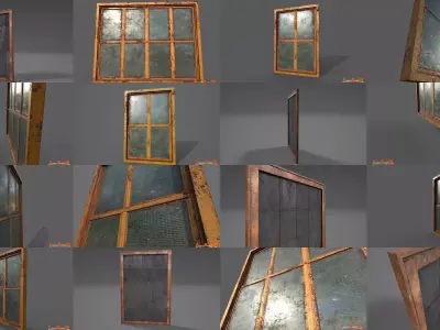 Old factory windows-Pack 01