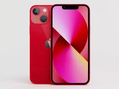 Apple iPhone 13 Red 3D model