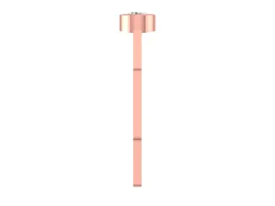 Open End Women Light Weight Band Round Stone Ring 3D print model