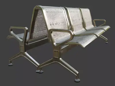 Airport bench 3D model