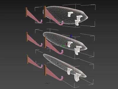 Wooden Surfboards  3D model
