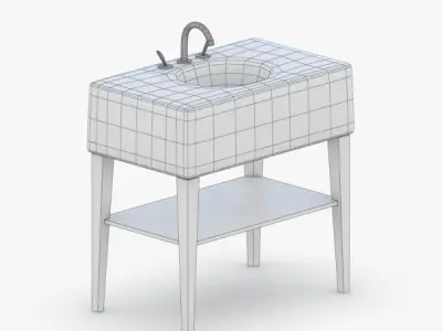 1592 - Sink Low-poly 3D model