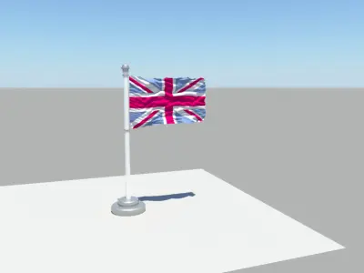 United Kingdom flag 3D model