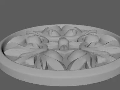 rosette decorative medallion 3D model 4