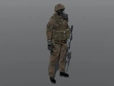 Soldier 3D Model Low-poly 3D model