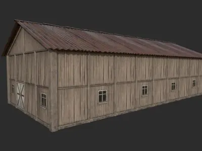 Barn Model Low-poly 3D model