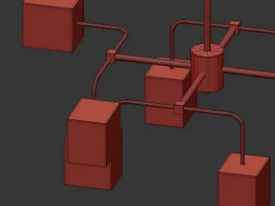 Square Brass Crystal 3D model