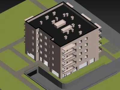 Multi-storey Residential Building 3D model