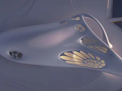 Futuristic building 32 3D model