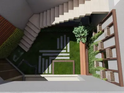 Small garden inside house sketchup model 3D model