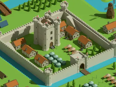 SimplePoly Medieval - Low Poly Assets Low-poly 3D model