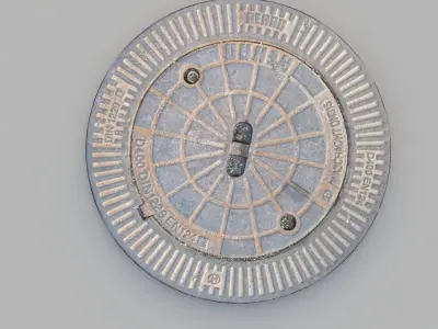 Sewer Grate 07 3D model