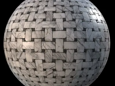 Basket weave marble tile material Texture