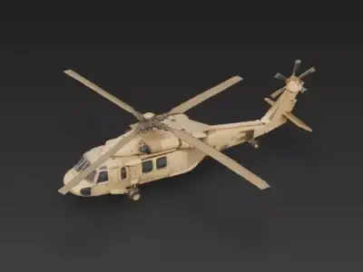 Advanced Stealth Black Ops Helicopter 3D Model Low-poly 3D model