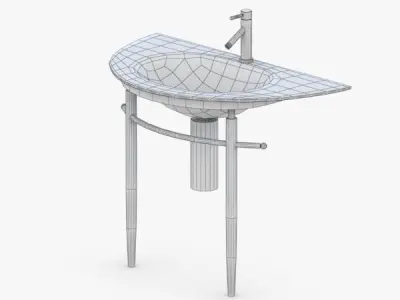 1563 - Sink Low-poly 3D model